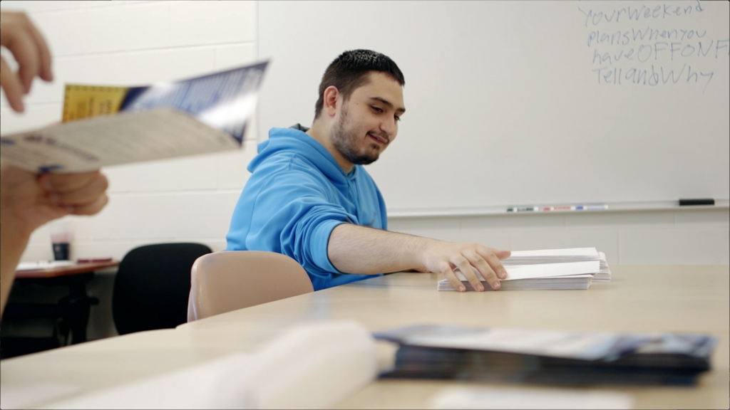 picture of Sean in classroom