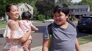 Bancroft School Student with mom smiling