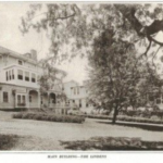 The Lindens building, a large white Victorian styled house