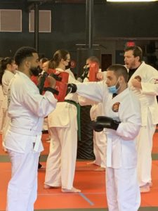 Bancroft NeuroRehab client practicing Taekwondo.
