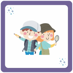 Children doing a scavenger hunt