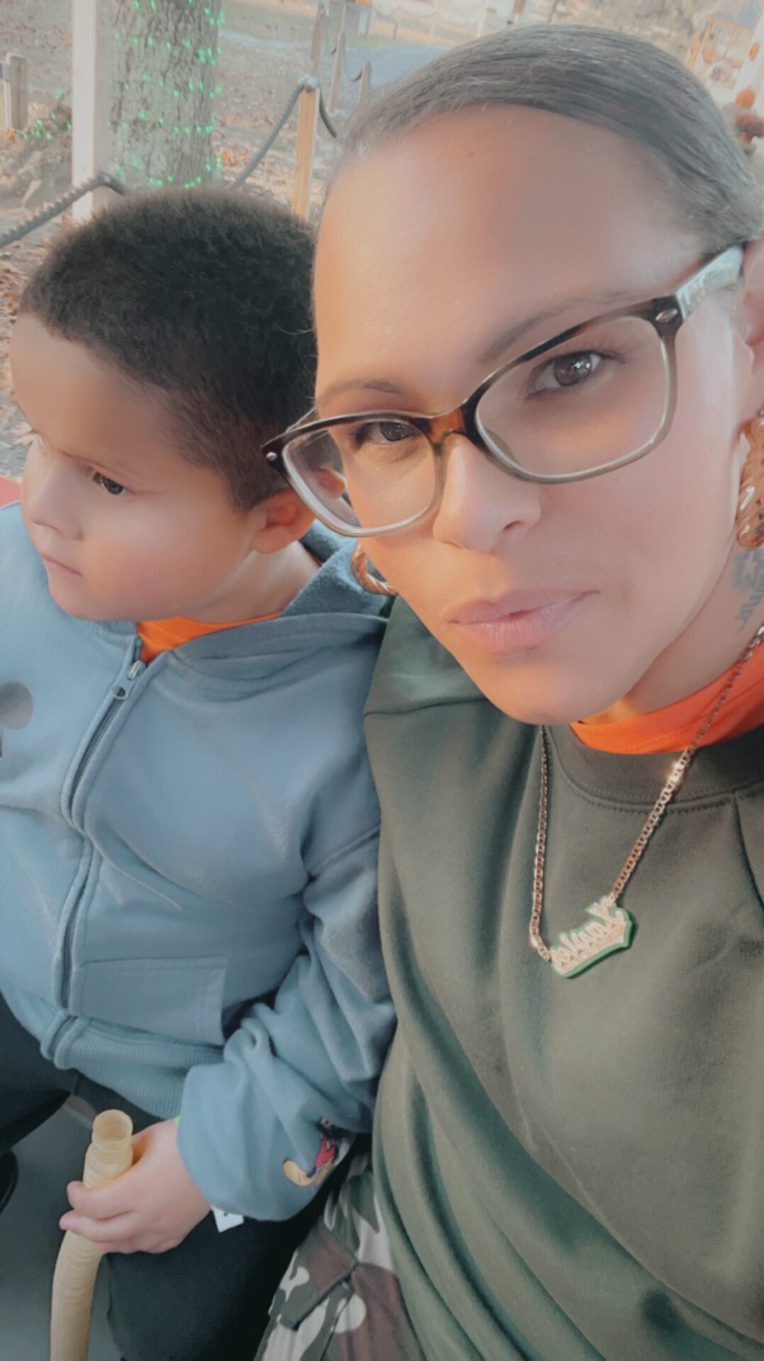 Natasha with her son Xavier