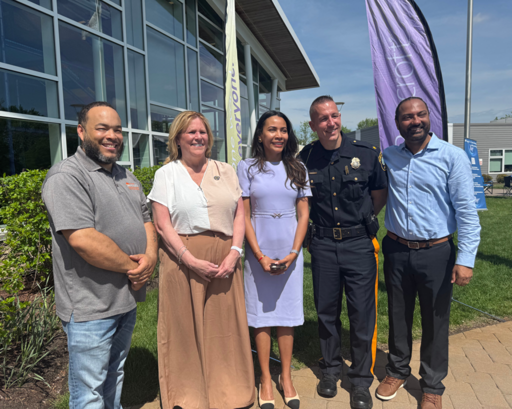 L-R Burlington County Commissioner Randy Brolo, Assemblywoman Carol Murphy, Mount Laurel Councilwoman Silvia Catalan-Culnan, Mount Laurel Police Chief Timothy Hudnall, Assemblyman Balvir Singh