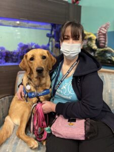 Therapy Dog Joye with Cara