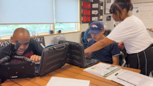 students and teacher in the Move Up program at the Bancroft School, Mt. Laurel