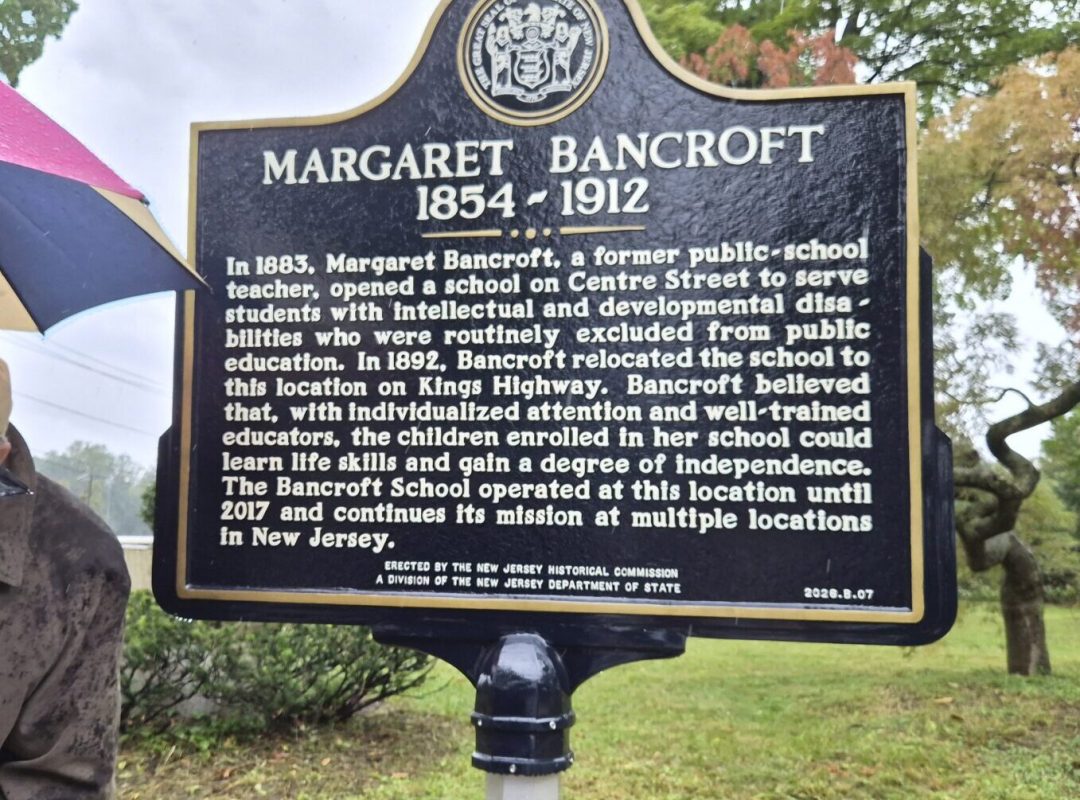 picture of the historical plaque about Margaret Bancroft