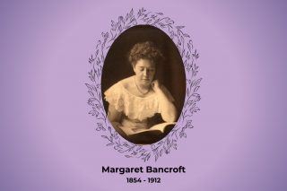Old photo of Margaret Bancroft in a frame