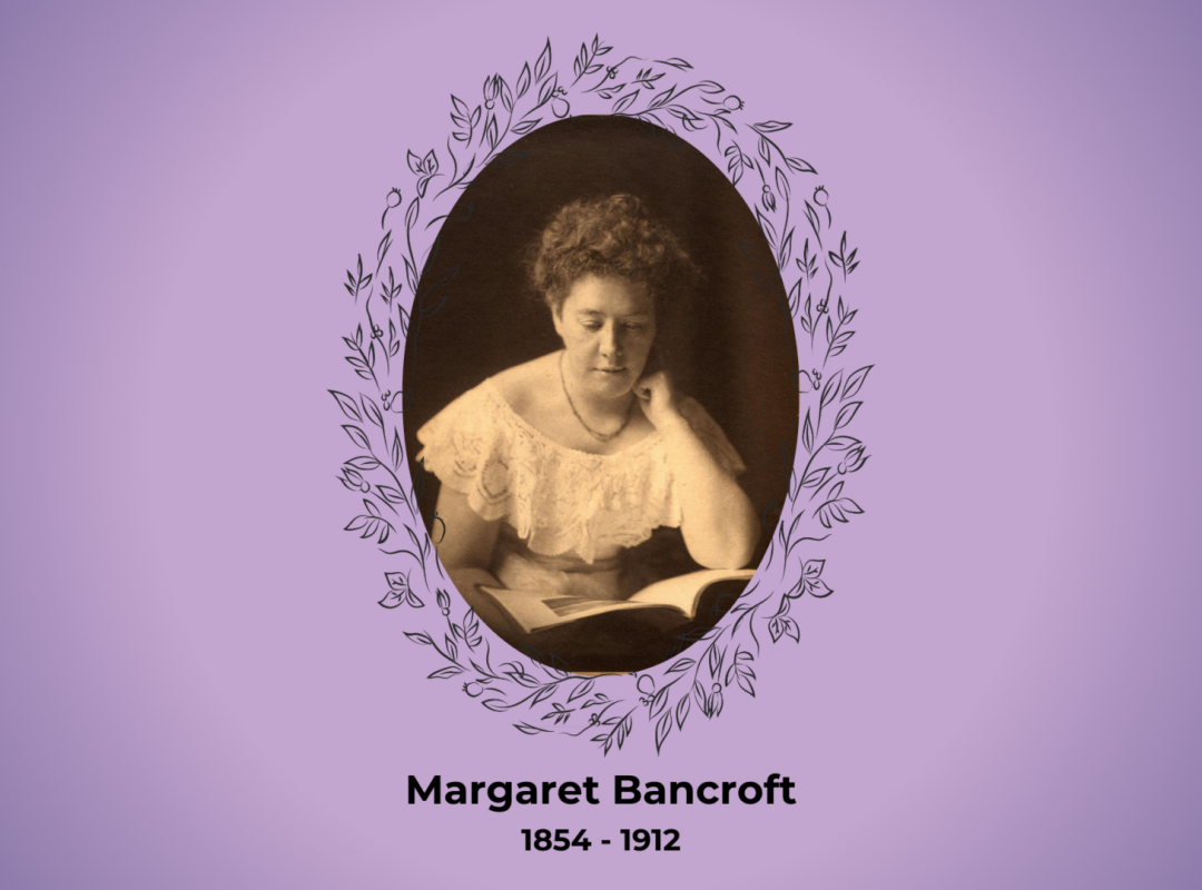 Old photo of Margaret Bancroft in a frame
