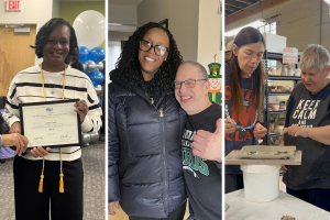 picture collage of women shaping Bancroft. L-R Velma Green, Janita Wise, and Linda Miller