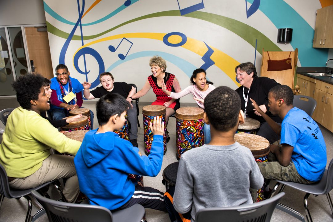 Music Teacher Janice DeLozier with Bancroft CEO Toni Pergolin