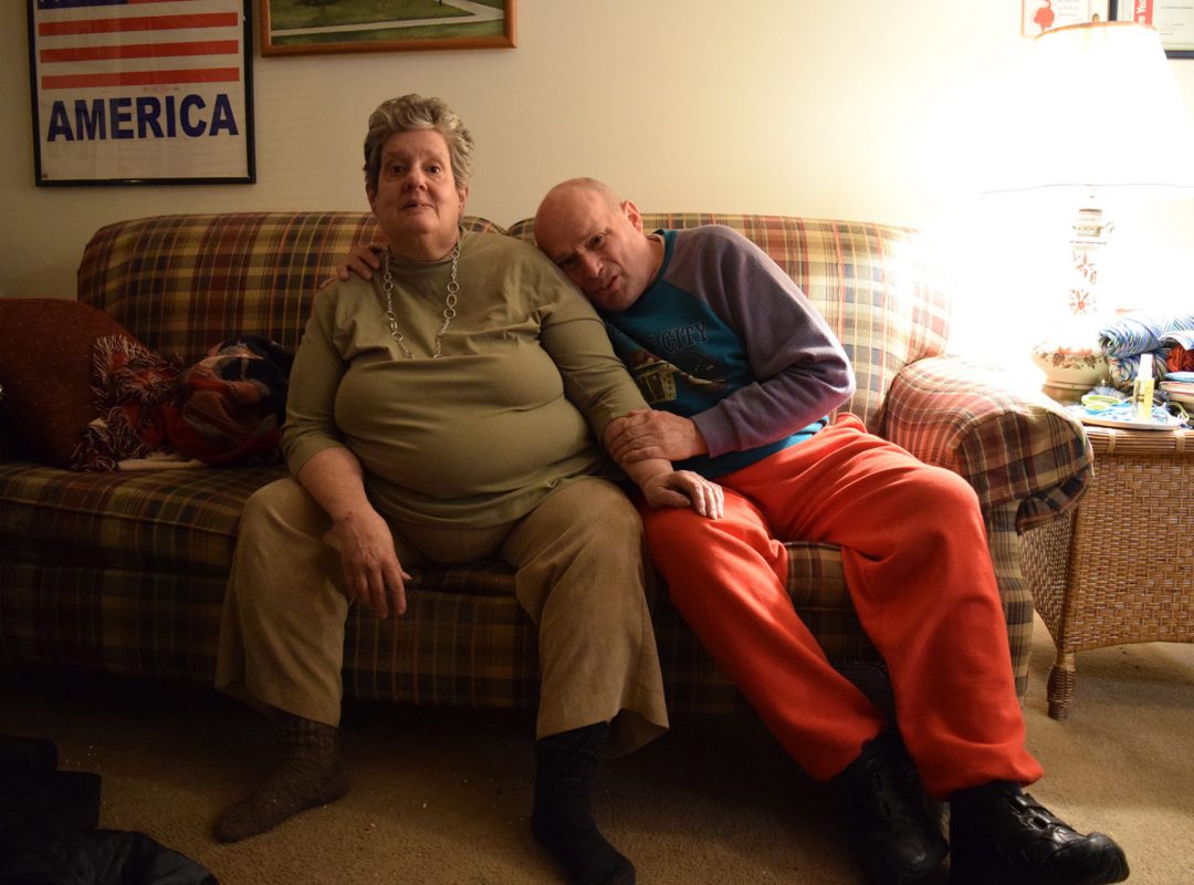 Bonnie Davis and Paul Duckworth at Bonnie’s home in Voorhees, N.J.