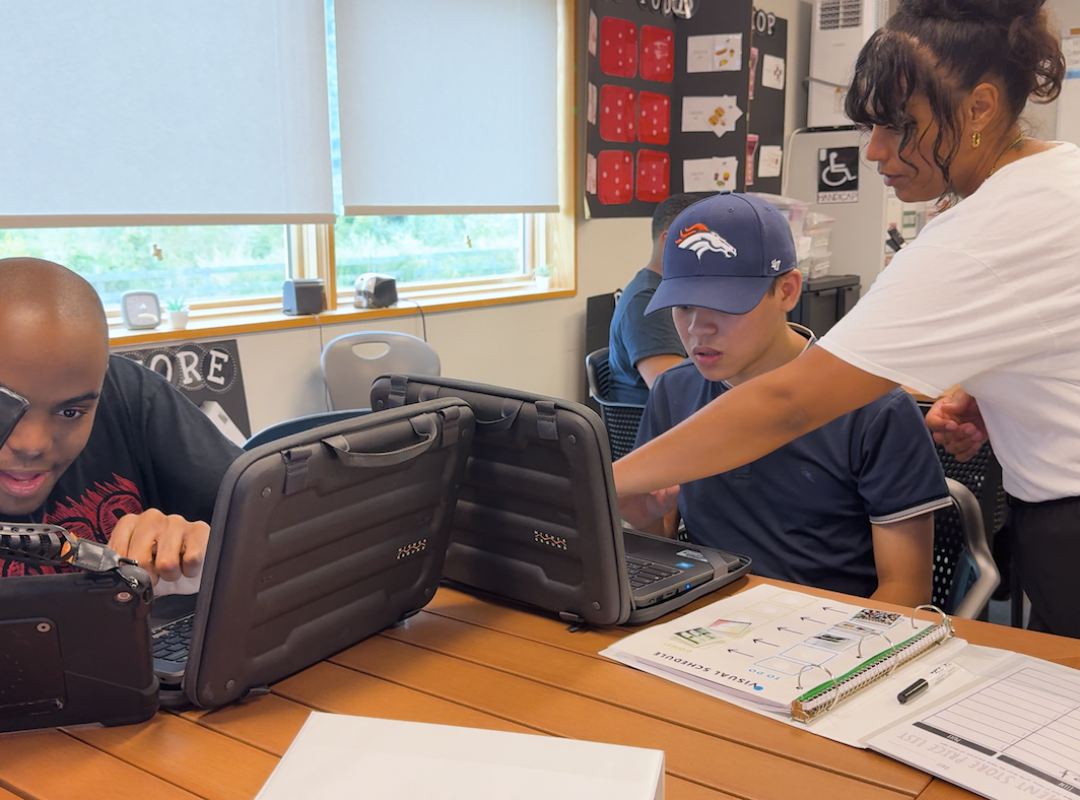 students and teacher in the Move Up program at the Bancroft School, Mt. Laurel